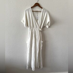 Urban Outfitters Linen Wrap Dress NWT